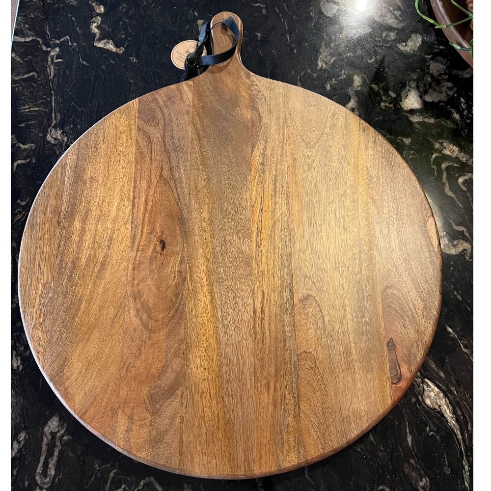 Anthropologie Mango Wooden Oversized Round Cheese Board NEW - Picture 3 of 3